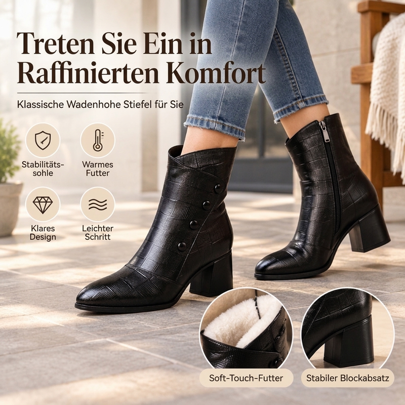 🌟Nr. 1 in der Kategorie!🌟 Damen Stiefeletten aus weichem PU-Leder