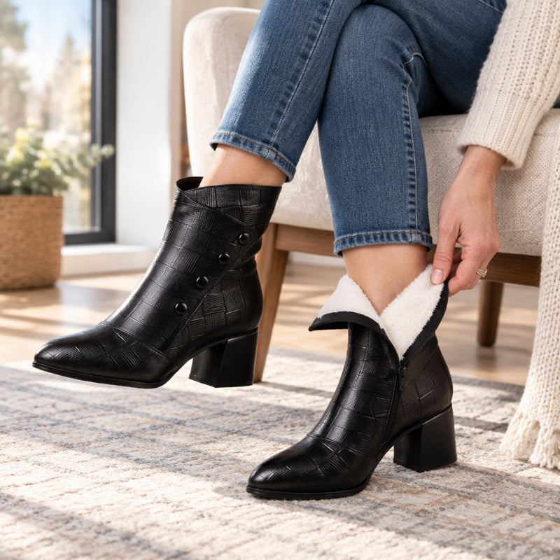 🌟Nr. 1 in der Kategorie!🌟 Damen Stiefeletten aus weichem PU-Leder
