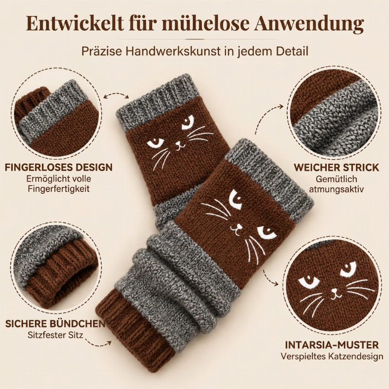 🎉Über 100.000 zufriedene Kunden!🎉 Warme halbfingerlose Strickhandschuhe für den Winter