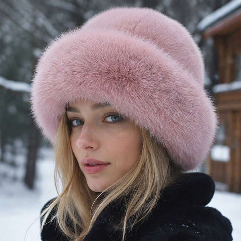 ⏰ Blitzangebot, vielseitig für Herbst & Winter – Damen warme Kunstpelz-Mütze ✨