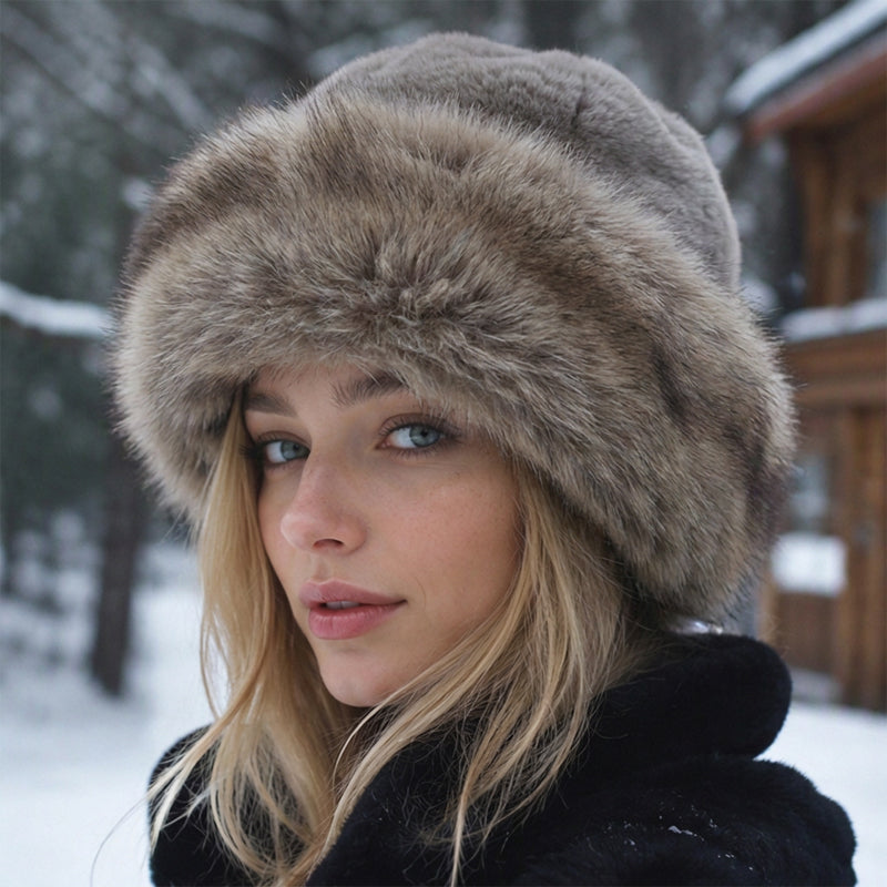 ⏰ Blitzangebot, vielseitig für Herbst & Winter – Damen warme Kunstpelz-Mütze ✨