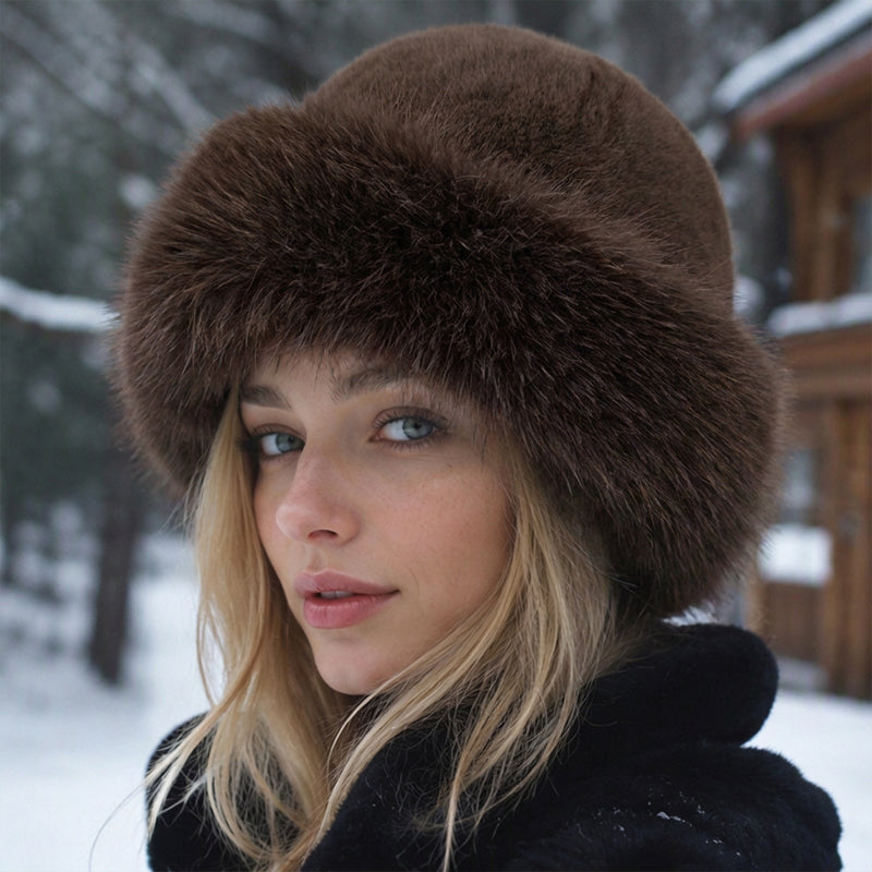 ⏰ Blitzangebot, vielseitig für Herbst & Winter – Damen warme Kunstpelz-Mütze ✨