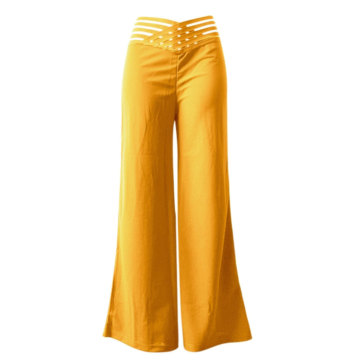 Freizeit-Hose für Damen mit hohem Bund und weitem Bein