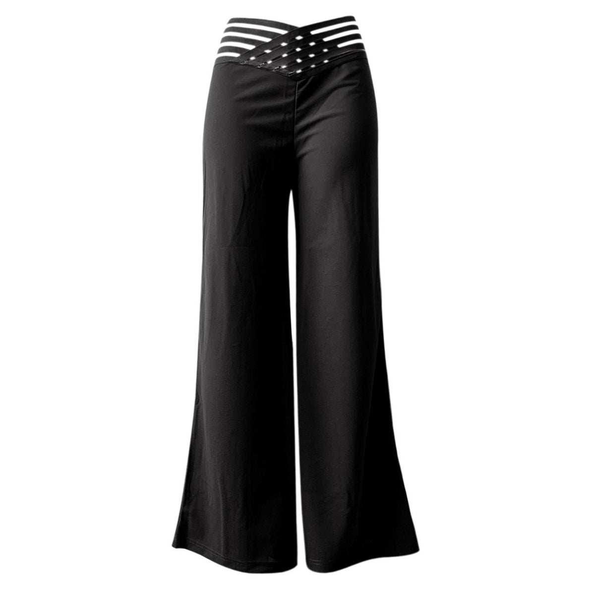 Freizeit-Hose für Damen mit hohem Bund und weitem Bein