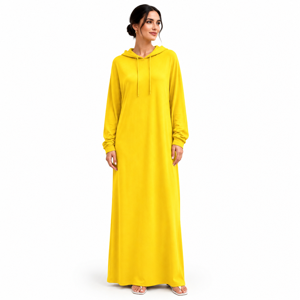 🌟Nr. 1 Bestseller + 50% Rabatt!🌟Damen Uni-Farb Casual Kapuzenkleid
