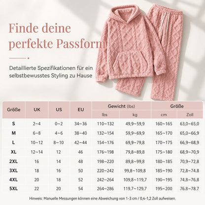🔥 50% RABATT + GRATIS VERSAND 🚚 Flauschiges 2-teiliges Damen-Loungewear-Set – Hoodie & Hose