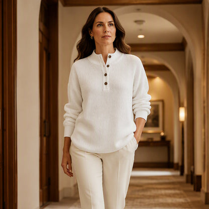 🔥Heiß begehrt! Jetzt sichern!🔥 Damen Waffelstrick Henley Sweatshirt