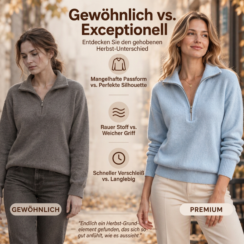 ⚡Flash-Sale! Solange der Vorrat reicht!⚡ Damen Freizeit einfarbiges Halbzip-Sweatshirt