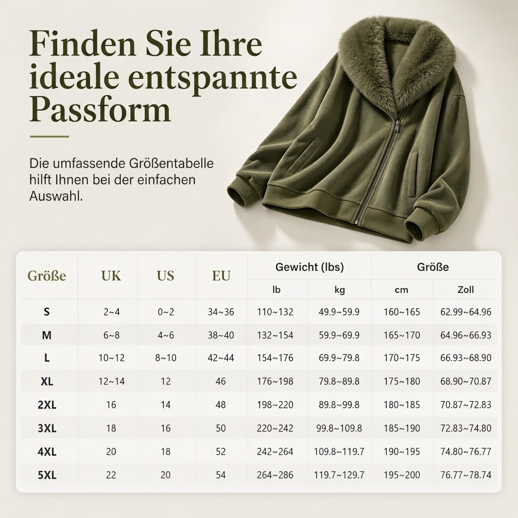 📢Letzter Tag!📢 Entspannter Damenmantel mit Plüschimitatkragen und asymmetrischem Reißverschluss