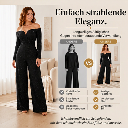 🔥Kundenfavorit!🔥 Damen schicker Trägerfreier Jumpsuit mit Pailletten