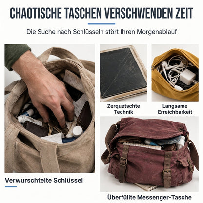 Herren Umhängetasche mit großem Fassungsvermögen, langlebige Business Casual Schultertasche mit mehreren Taschen