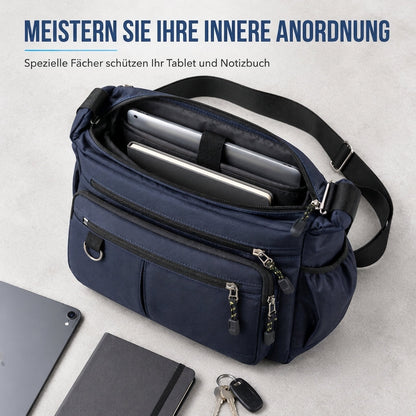 Herren Umhängetasche mit großem Fassungsvermögen, langlebige Business Casual Schultertasche mit mehreren Taschen