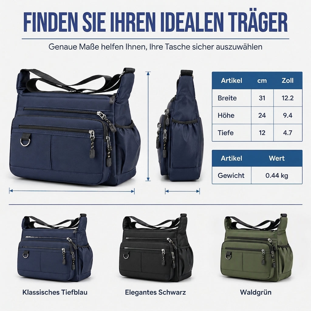 Herren Umhängetasche mit großem Fassungsvermögen, langlebige Business Casual Schultertasche mit mehreren Taschen