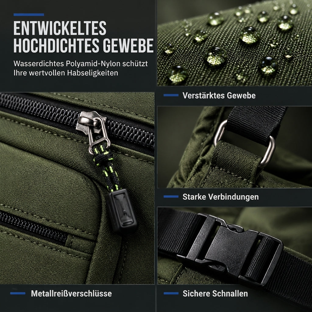 Herren Umhängetasche mit großem Fassungsvermögen, langlebige Business Casual Schultertasche mit mehreren Taschen