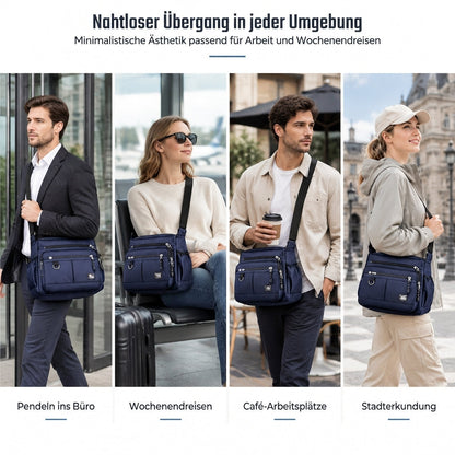Herren Umhängetasche mit großem Fassungsvermögen, langlebige Business Casual Schultertasche mit mehreren Taschen