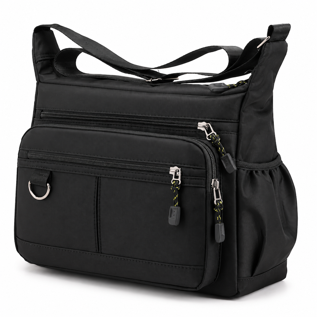 Herren Umhängetasche mit großem Fassungsvermögen, langlebige Business Casual Schultertasche mit mehreren Taschen