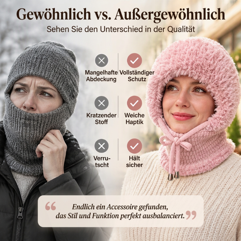 Warme Outdoor-Strickbalaklava für Damen