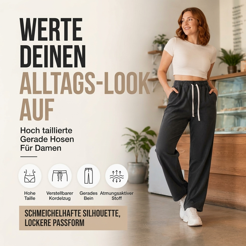 📢🎉50%Rabatt!!!🛍️✨Wärmegefütterte geradbeinige Denim-Jeans für Damen