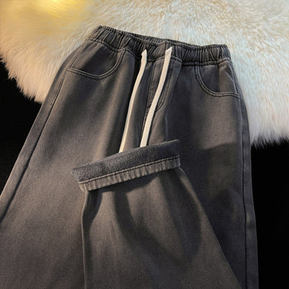📢🎉50%Rabatt!!!🛍️✨Wärmegefütterte geradbeinige Denim-Jeans für Damen