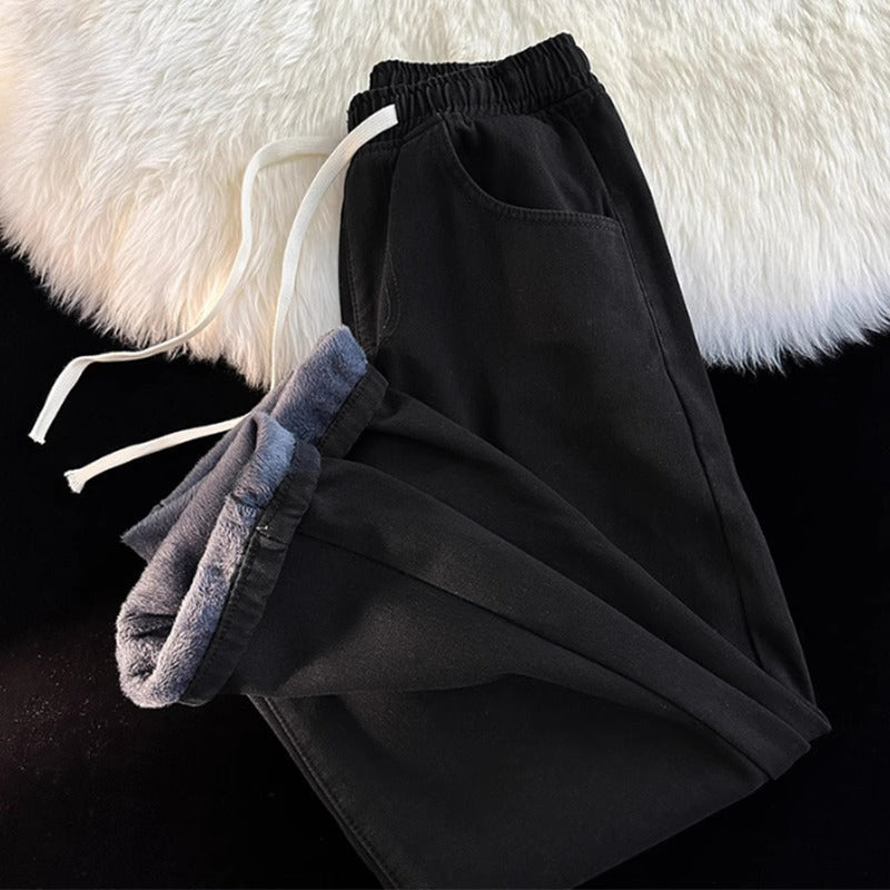 📢🎉50%Rabatt!!!🛍️✨Wärmegefütterte geradbeinige Denim-Jeans für Damen