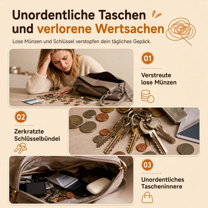 Niedliches Patchwork-Katzen-Münzfach und tragbarer Kartenhalter – kleine, kreative Geldbörse für Mädchen