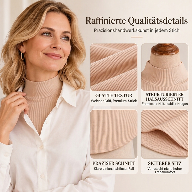 Vielseitiger gerippter Kunstkragen für Damen