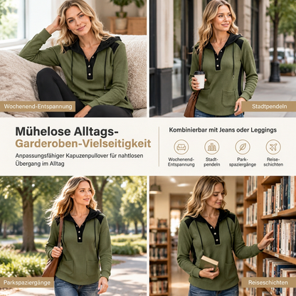 ⏰Letzte Chance! Jetzt zugreifen!⏰ Damen lässiger Strick-Sweatshirt mit V-Ausschnitt