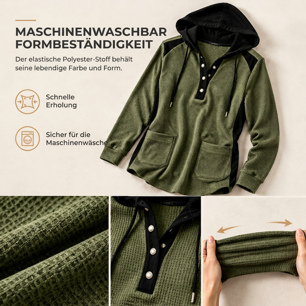 ⏰Letzte Chance! Jetzt zugreifen!⏰ Damen lässiger Strick-Sweatshirt mit V-Ausschnitt