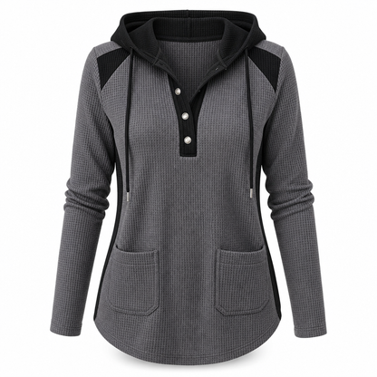 ⏰Letzte Chance! Jetzt zugreifen!⏰ Damen lässiger Strick-Sweatshirt mit V-Ausschnitt