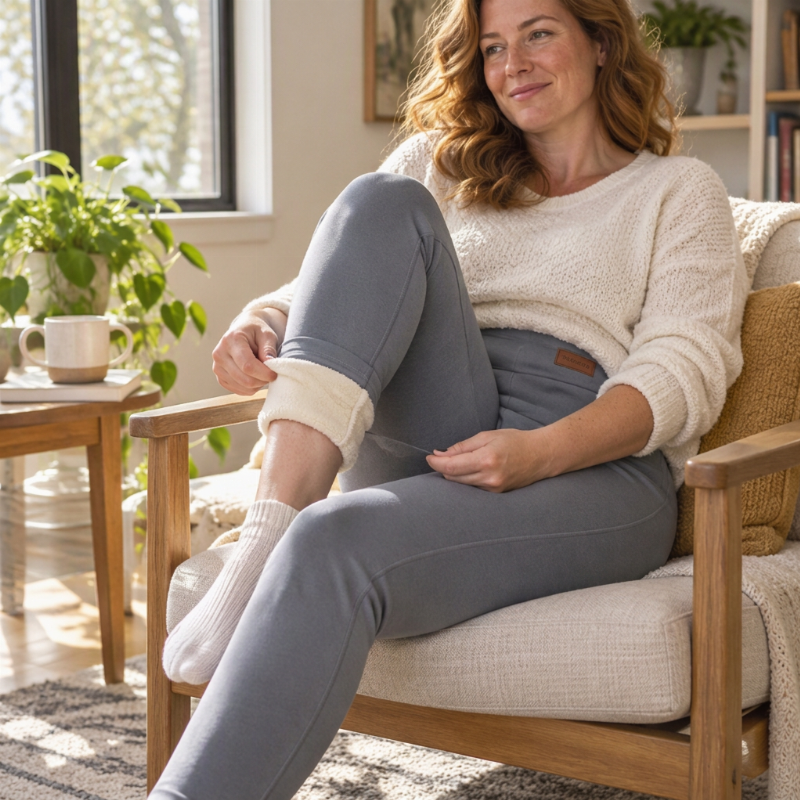 💥Nur wenig übrig!💥 Damen Thermo-Leggings mit hoher Taille und Plüschfutter