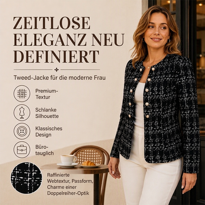 Damen Vintage schmal geschnittene Tweedjacke