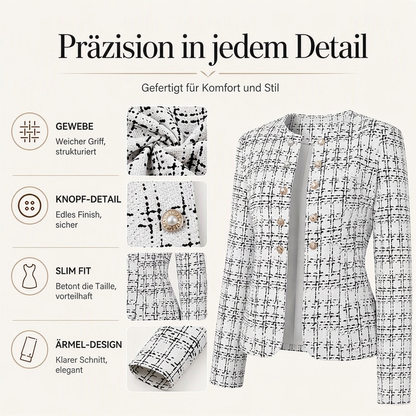 Damen Vintage schmal geschnittene Tweedjacke