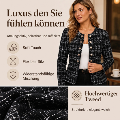 Damen Vintage schmal geschnittene Tweedjacke