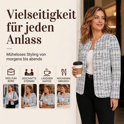 Damen Vintage schmal geschnittene Tweedjacke
