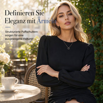 🔥Heiß begehrt! Jetzt sichern!🔥 Damen einfarbiges Puffärmel-Bodycon-Kleid