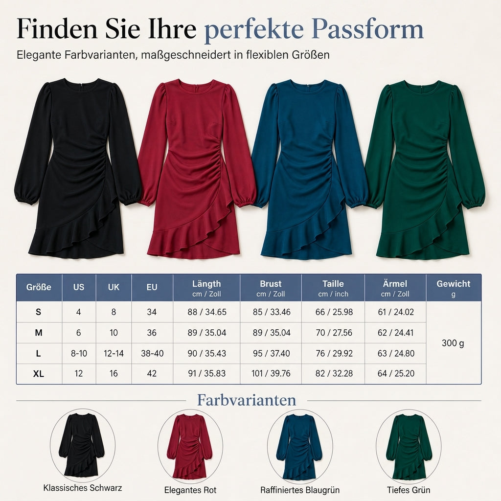 🔥Heiß begehrt! Jetzt sichern!🔥 Damen einfarbiges Puffärmel-Bodycon-Kleid