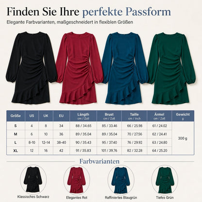 🔥Heiß begehrt! Jetzt sichern!🔥 Damen einfarbiges Puffärmel-Bodycon-Kleid