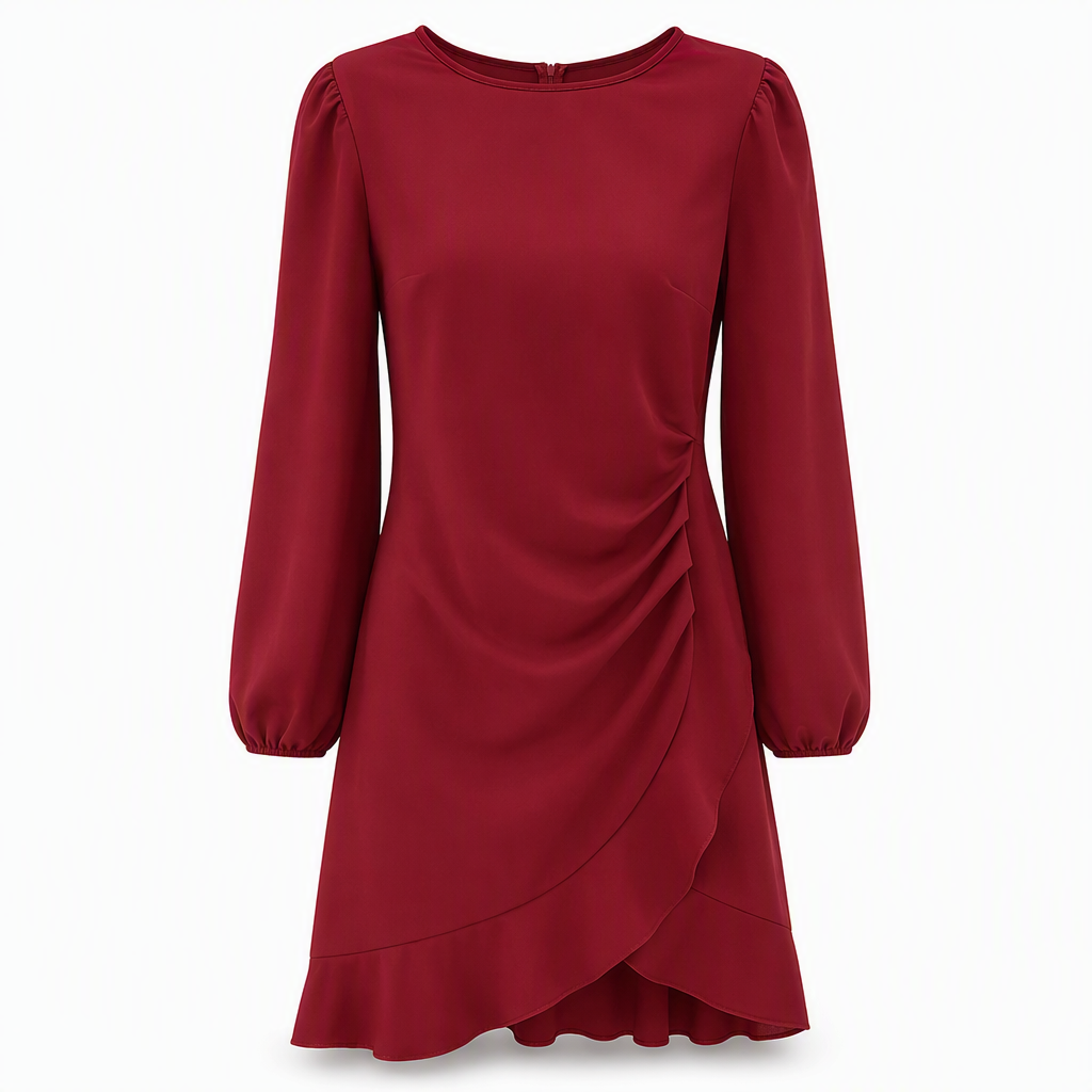 🔥Heiß begehrt! Jetzt sichern!🔥 Damen einfarbiges Puffärmel-Bodycon-Kleid
