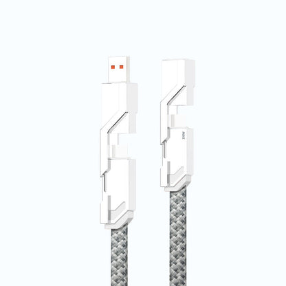 🔥4-in-1 flaches, geflochtenes Anti-Tangle-Ladekabel mit Klettverschluss🔥（Kaufen Sie einen, erhalten Sie einen gratis）