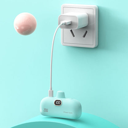 Tragbare kabellose Powerbank in Lippenstiftgröße mit 5000 mAh